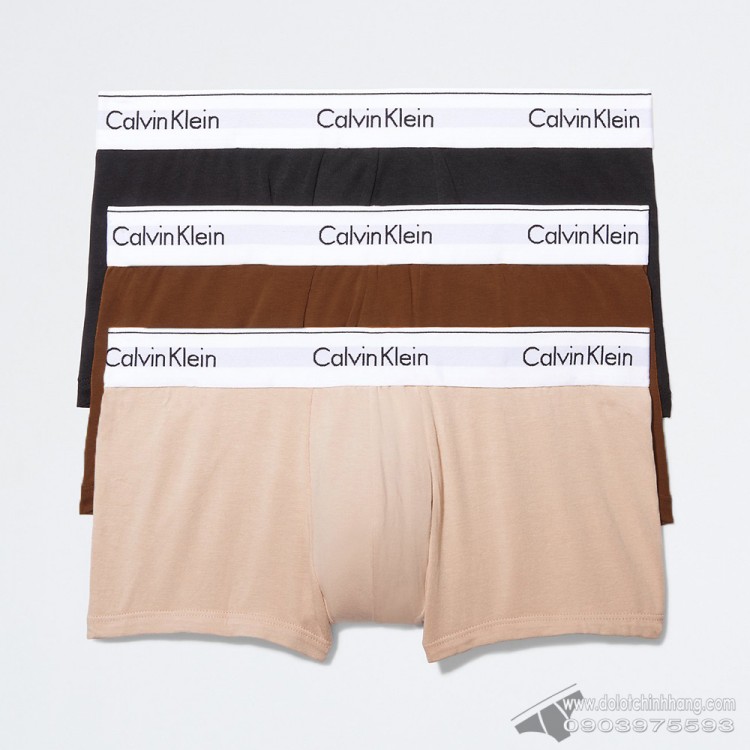 Calvin Klein Modern Cotton 3-Pack Stretch Trunks in Multi