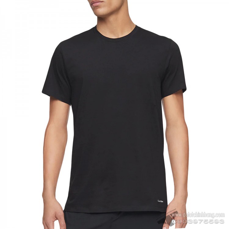 Áo lót nam Calvin Klein NB4011 Cotton Classic Fit Crewneck T-shirt 3-pack  Black