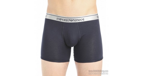 Quần lót nam Emporio Armani Metal Elastic Band Cotton Stretch Boxer Marine