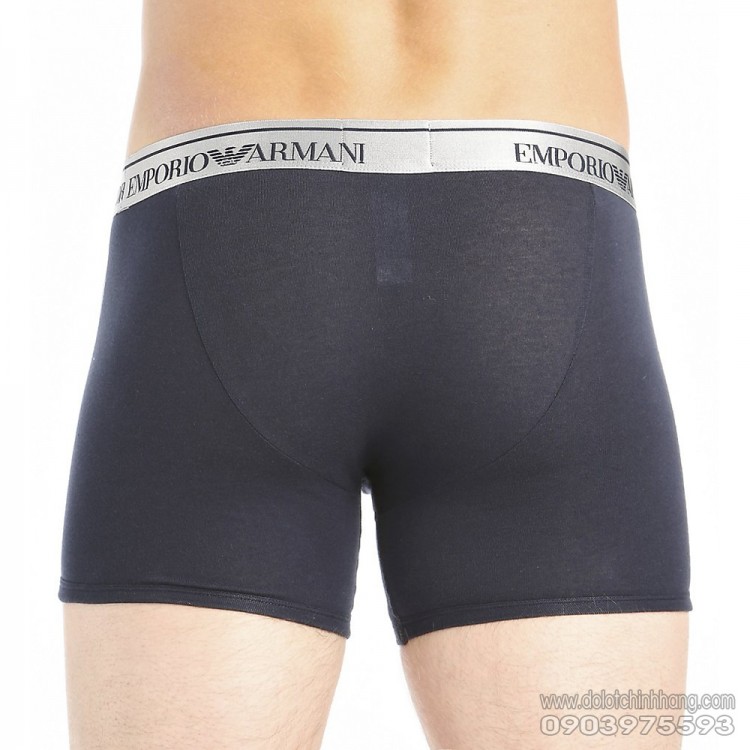 Quần lót nam Emporio Armani Metal Elastic Band Cotton Stretch Boxer Marine