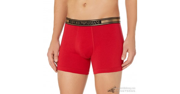 Quần lót nam Emporio Armani Shiny Logoband Boxer Brief Cherry