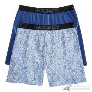 Quần boxer nam Jockey Knit No Bunch 2-pack Blue Navy Flora/Solid Quần boxer nam Jockey Knit No Bunch 2-pack Blue Navy Flora/Solid